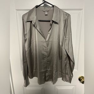 Button up silky blouse